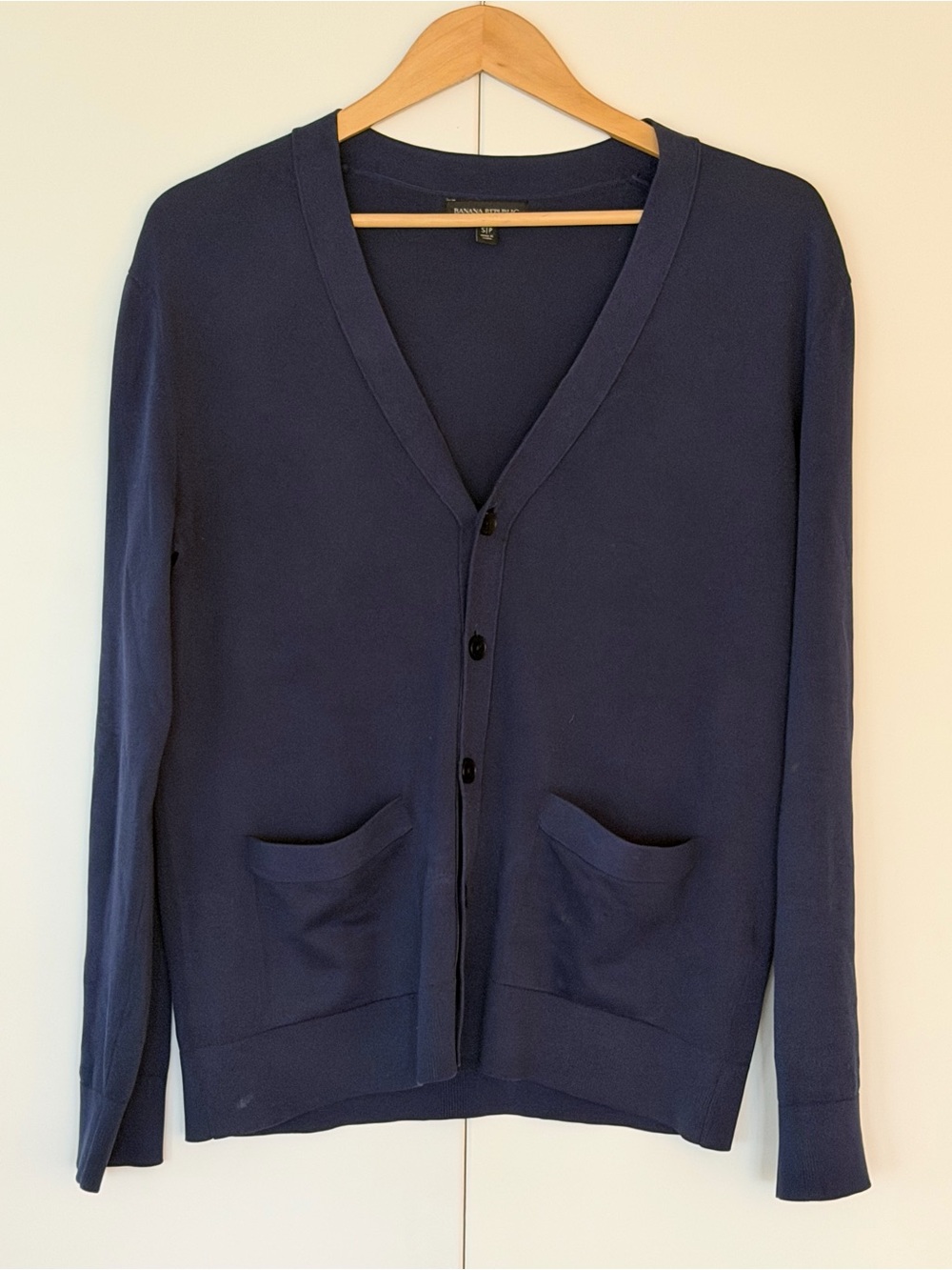Banana Republic Navy V-Neck Button Cardigan